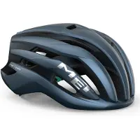 Met Casque Trenta MIPS Bleu Marine Argent Mat, Taille M (56-58 cm)