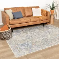 FRAAI Tapis lavable - Nova Medallion Vert | 140x200 cm | Rectangulaire | Pile courte