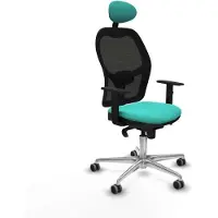 Piqueras Y Crespo Chaise de bureau avec appui-tête Jorquera 1D086G1 turquoise