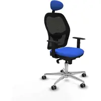 Piqueras Y Crespo Chaise de bureau avec appui-tête Jorquera 1D086G1 Bleu