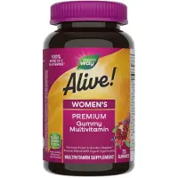 Nature'S Way , Alive! Multivitamine Premium Gomme pour Femmes, Raisin, Cerise et Myrtille Acai, 75 Gommes
