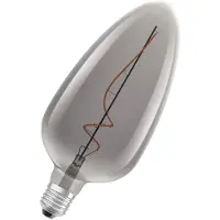 Osram Dimmbare LED, Vintage-Edition, 15 Watts Ersatz, E27, forme C, 1800 Kelvin, Confort blanc chaud, Klares Glas, single Pack