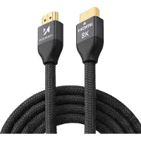 Wozinsky cable HDMI 2.1 8K 60 Hz 48 Gbps / 4K 120 Hz / 2K 144 Hz 5 m Silver (WHDMI-50) (5 m), Câble vidéo, Argent