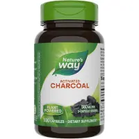 Nature'S Way , Charbon Actif, 560 mg, 100 Gélules (280 mg par Gélule)