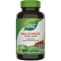 Nature'S Way , Pau d'Arco, Écorce Interne, 1 090 mg, 180 Capsules Végétaliennes (545 mg par Capsule)
