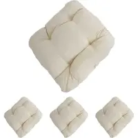 Mendler 4x Coussin Dublin, Coussins De Chaise, 43x41x3cm Crème