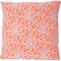Mendler Coussin De Décoration, Aspect Baroque, Coussin Avec Bourrage, Orange, 45x45cm