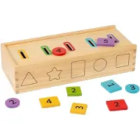 Bigjigs Sortierbox aus Holz, 27-tlg.
