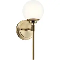 Kichler Elstead Benno Wandleuchte G9 Champagnerbronze Opalglas weiss IP44 (G9)