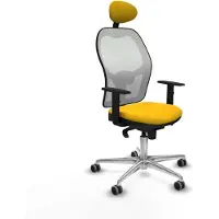Piqueras Y Crespo Chaise de bureau avec appui-tête Jorquera 1D086G1 Jaune