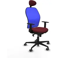 Piqueras Y Crespo Chaise de bureau avec appui-tête Jorquera 1D036G1 Grenat