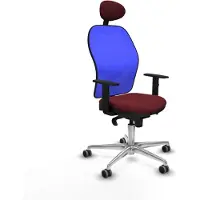 Piqueras Y Crespo Chaise de bureau avec appui-tête Jorquera 1D086G1 Grenat