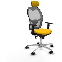 Piqueras Y Crespo Chaise de bureau avec appui-tête 1D086N2 Jaune