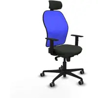 Piqueras Y Crespo Chaise de bureau avec appui-tête 1D036G2 Noir