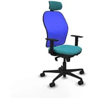 Piqueras Y Crespo Chaise de bureau avec appui-tête 1D036N2 turquoise