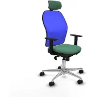 Piqueras Y Crespo Chaise de bureau avec appuie-tête 1D086N2 vert émeraude