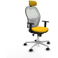 Piqueras Y Crespo Chaise de bureau avec appui-tête 1D086N2 Jaune
