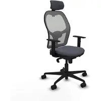 Piqueras Y Crespo Chaise de bureau avec appui-tête 1D036N2 Gris foncé