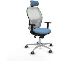 Piqueras Y Crespo Chaise de bureau avec appui-tête 1D086G2 Bleu ciel