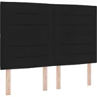 vidaXL Lit boxspring avec matelas et LED Noir 160 x 200 cm Tissu