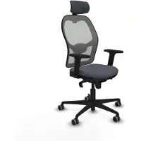 Piqueras Y Crespo Chaise de bureau avec appuie-tête 2D036G2 Gris foncé