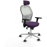 Piqueras Y Crespo Chaise de bureau avec appui-tête 3D086G2 Lila