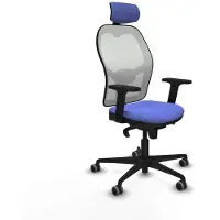 Piqueras Y Crespo Chaise de bureau avec appui-tête 2D036G2 bleu clair