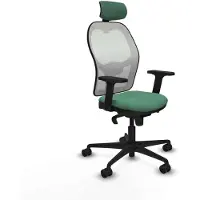 Piqueras Y Crespo Chaise de bureau avec appuie-tête 2D036N2 vert émeraude