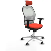 Piqueras Y Crespo Chaise de bureau avec appui-tête 2D086G2 orange foncé