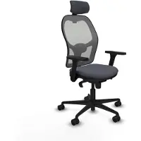 Piqueras Y Crespo Chaise de bureau avec appui-tête 3D036N2 Gris foncé