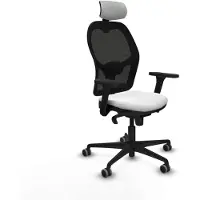 Piqueras Y Crespo Chaise de bureau avec appui-tête 3D036G2 Blanc