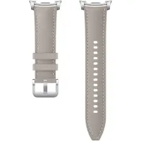 Samsung Bracelet Original Hybrid en cuir vegan pour Galaxy Watch 9 (40/44mm) / Watch 8 (40/44mm) / Classic (46mm) - Taille S/M/L - Taupe