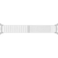 Samsung Bracelet en tissu original pour Galaxy Watch 9 (40/44mm) / Watch 8 (40/44mm) / Classic (46mm) - Taille S/M - Blanc