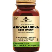 Solgar , Extrait de Racine d'Ashwagandha, 60 Gélules Végétales