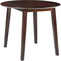 Syfax Table de salle à manger ronde à abattant MDF Marron