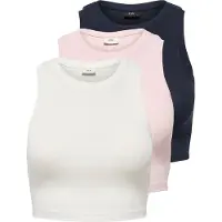 JDY Haut 'JDYLucky' marine / rose / blanc