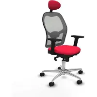 Piqueras Y Crespo Chaise de bureau avec appui-tête Jorquera 2D086N1 Rouge