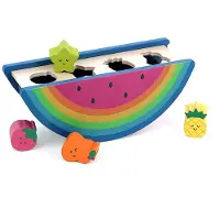 Vilac Boite à formes - - Pastèque - 4 fruits en bois - Développe la logique - Pour enfants à partir de 18 mois