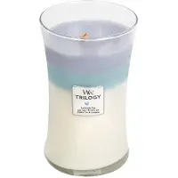 Woodwick Trilogy Calming Retreat bougie parfumée avec mèche en bois 609.5 g