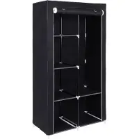 Songmics Armoire avec 1 tringle à vêtements 6 étagères Non-tissé