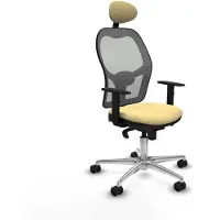 Piqueras Y Crespo Chaise de bureau avec appui-tête Jorquera 1D086N1 Crème