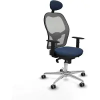 Piqueras Y Crespo Chaise de bureau avec appui-tête Jorquera 1D086G1 bleu marine