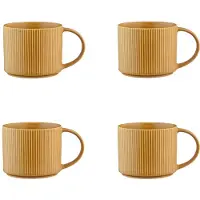 Bjorn Mug Scandi 50cl - 4 Pièces - Ocre