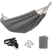 Songmics Double Hamac De Voyage, Gris