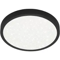 Briloner STERENHIMMEL CCT LED plafonnier LEUCHTEN RUNA, 24 W, 3000 lm, IP20, noir, métal-plastique, Ø 38 cm
