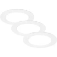 Briloner - Set de 3 spots LED encastrables 230V plats, lumière blanche neutre, 6W 660lm IP20, spot encastrable, spots LED, spot encastrable extra plat, 12x2,8 cm, blanc