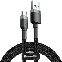 Baseus Cable Usb Do Micro Usb Cafule 2.4A 1M (Szaro-Czarny)