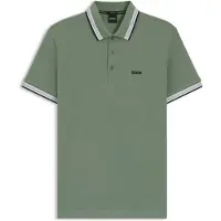 BOSS pour homme. 50469055 Polo Paddy vert (M), Casuel, Coton, Manche courte