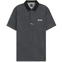 BOSS pour homme. 50549460 Polo Paddytech noir (M), Casuel, Polyester, Manche courte