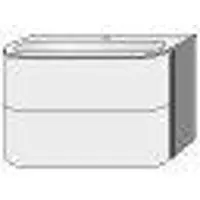 Sanipa Lavabo en céramique 4balance de 80 cm, avec meuble sous-vasque comprenant 2 tiroirs